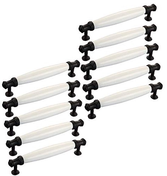 Ibenzoa® Set van 10 stijlvolle meubelgrepen voor kasten en lades met keramische afwerking