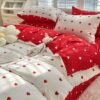 Ibenzoa® Romantisch dekbedovertrekset met hartmotief voor een sfeervol interieur