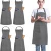Ibenzoa® Verstelbare uniseks schorten met zakken voor keuken en tuin gebruik
