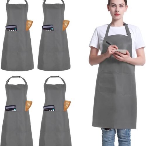 Ibenzoa® Verstelbare uniseks schorten met zakken voor keuken en tuin gebruik