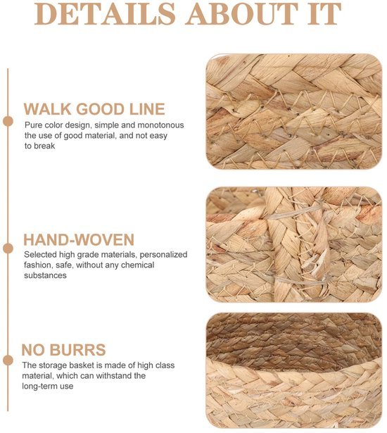 Ibenzoa® Decoratieve en multifunctionele hangende mand van zeegras voor thuisgebruik