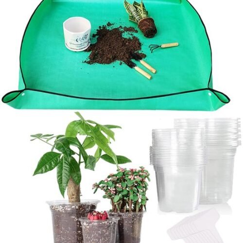 Unyqoos® Transparante kweekpotten set met drainage en herbruikbare verplantmat