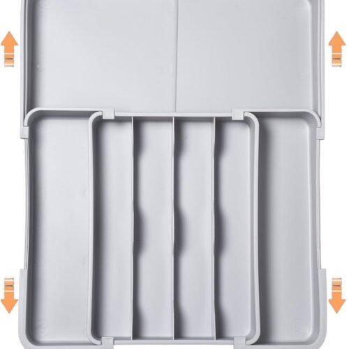 Ibenzoa® Verstelbare besteklade-organizer met uitbreidbare vakken voor keuken en kantoor