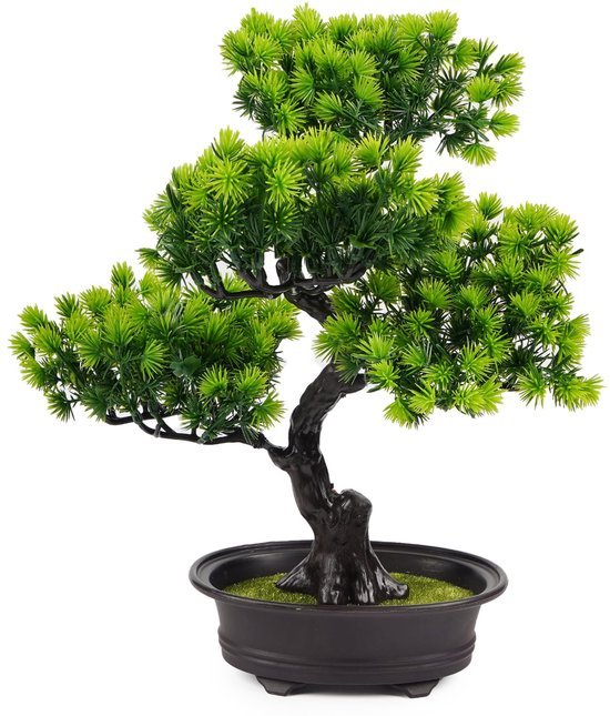 Ibenzoa® Levensechte kunstbonsai van 34 cm voor stijlvolle interieurdecoratie