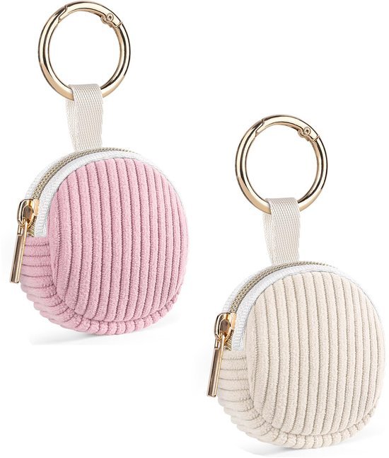 Ibenzoa® Compacte en stijlvolle sieradenetui voor dames in beige en roze