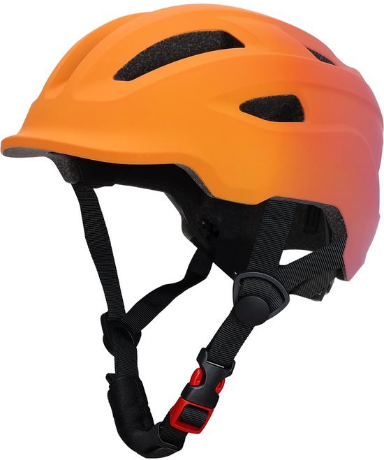 Unyqoos® Veilige en verstelbare kinderhelm voor fietsen en skaten in oranje kleur