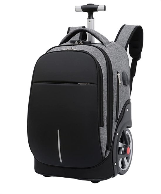 Ibenzoa® Waterbestendige multifunctionele laptoprugzak met wieltjes en USB-aansluiting
