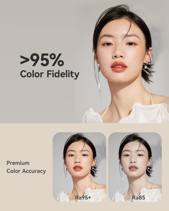 Ibenzoa® Dimbare ringlamp met statief voor livestreaming en videoproducties