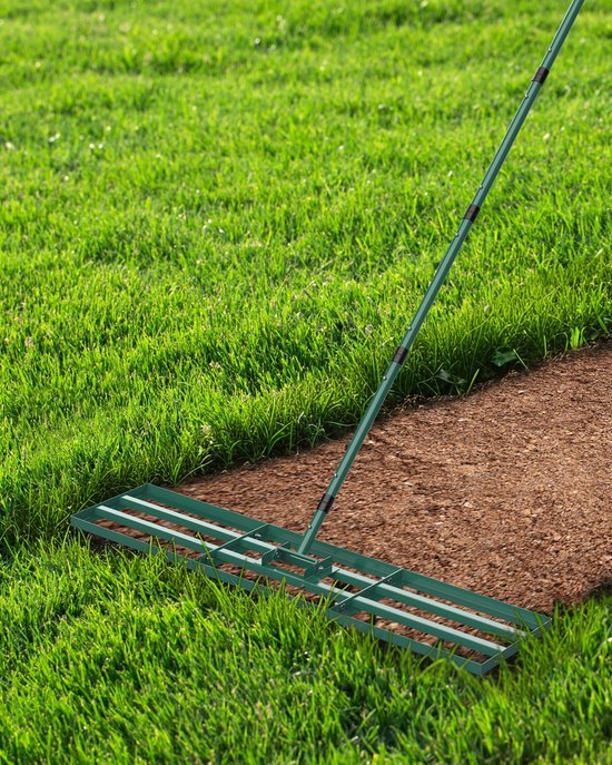 Unyqoos® Verstelbare gazonhark met ergonomische handgreep voor tuinonderhoud