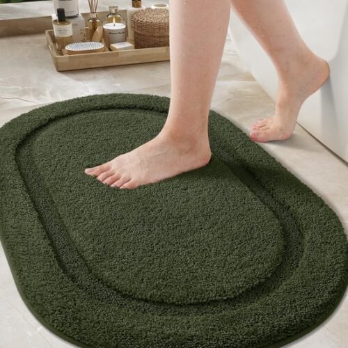 Ibenzoa® Zachte en Antislip Groene Badmat voor Droge en Veilige Badkamer Vloeren
