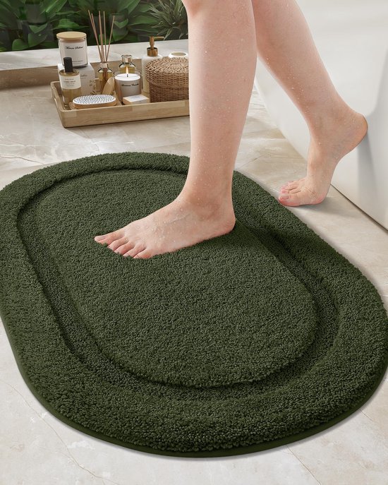 Ibenzoa® Zachte en Antislip Groene Badmat voor Droge en Veilige Badkamer Vloeren Ibenzoa® Zachte en Antislip Groene Badmat voor Droge en Veilige Badkamer Vloeren