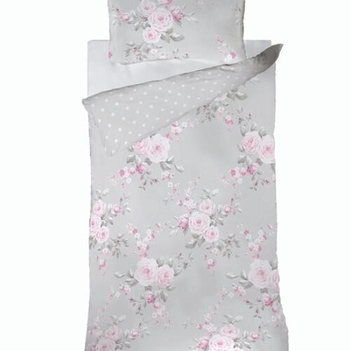 Ibenzoa® Elegante grijze dekbedovertrekset van katoen voor een stijlvol interieur