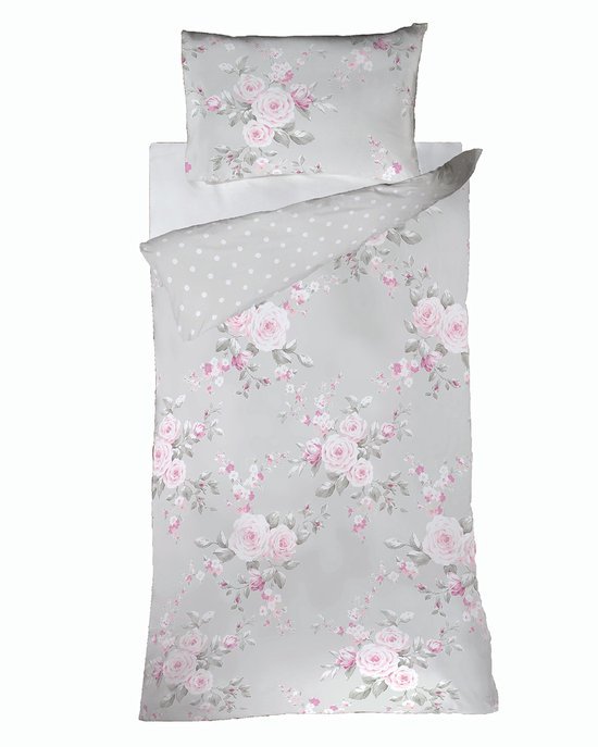 Ibenzoa® Elegante grijze dekbedovertrekset van katoen voor een stijlvol interieur