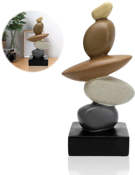 Ibenzoa® Moderne kleurrijke stenen sculptuur voor stijlvolle woondecoratie