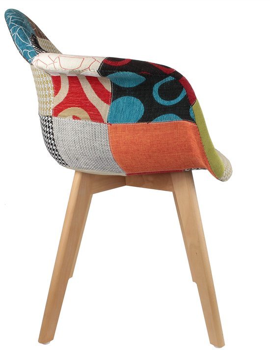Ibenzoa® Set van 2 Scandinavische Patchwork Fauteuils voor Woonkamer en Slaapkamer Ibenzoa® Set van 2 Scandinavische Patchwork Fauteuils voor Woonkamer en Slaapkamer