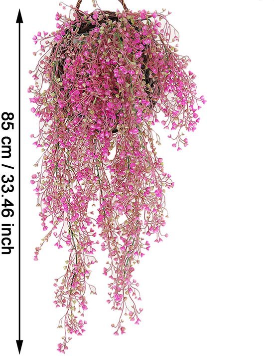 Ibenzoa® Set van 2 decoratieve hangende bloemen voor binnen en buiten gebruik Ibenzoa® Set van 2 decoratieve hangende bloemen voor binnen en buiten gebruik