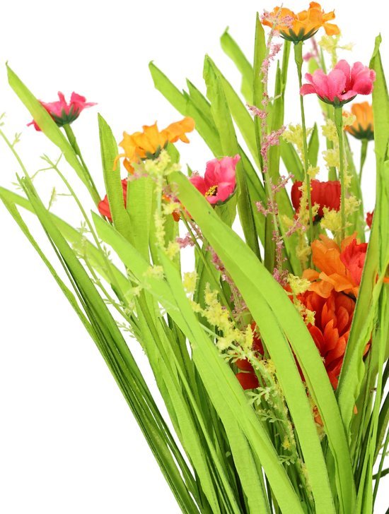 Ibenzoa® Decoratieve kunstgrasbundel met levensechte bloemen voor interieurdecoratie Ibenzoa® Decoratieve kunstgrasbundel met levensechte bloemen voor interieurdecoratie