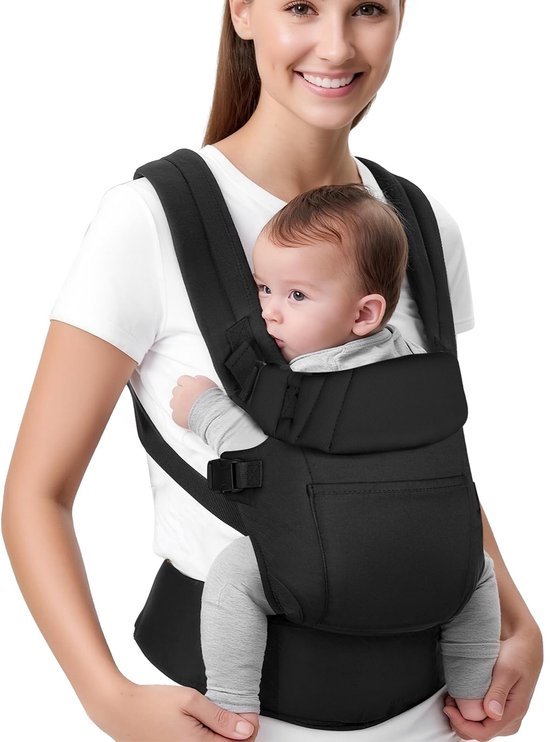 Ibenzoa® Ergonomische en lichte babydrager voor pasgeborenen van 3-25 kg
