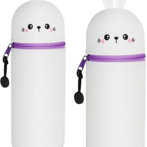 Ibenzoa® Charmant siliconen etui met konijnontwerp voor schrijfgerei en meer