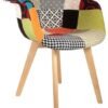 Ibenzoa® Set van 2 Scandinavische Patchwork Fauteuils voor Woonkamer en Slaapkamer Ibenzoa® Set van 2 Scandinavische Patchwork Fauteuils voor Woonkamer en Slaapkamer