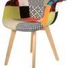 Ibenzoa® Set van 2 Scandinavische Patchwork Fauteuils voor Woonkamer en Slaapkamer Ibenzoa® Set van 2 Scandinavische Patchwork Fauteuils voor Woonkamer en Slaapkamer