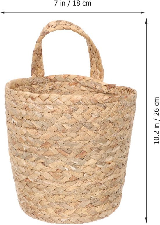 Ibenzoa® Decoratieve en multifunctionele hangende mand van zeegras voor thuisgebruik