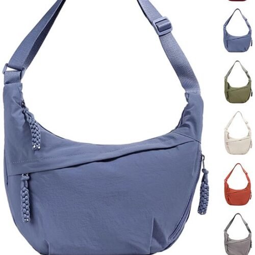 Ibenzoa® Stijlvolle halve maan schoudertas met ruime opbergruimte en verstelbare riem