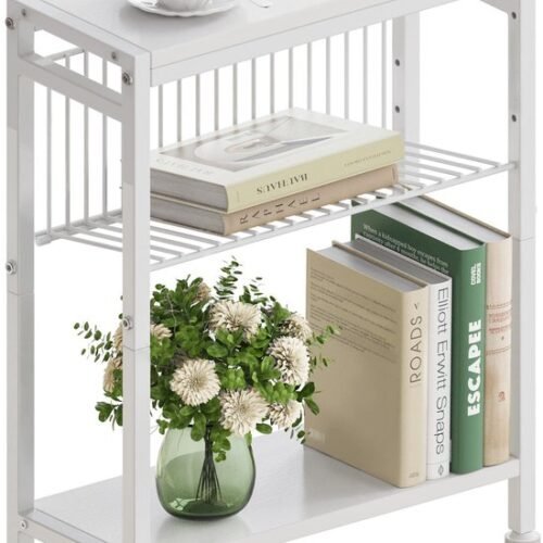 Unyqoos® bijzettafel met planken en tijdschriftenhouder