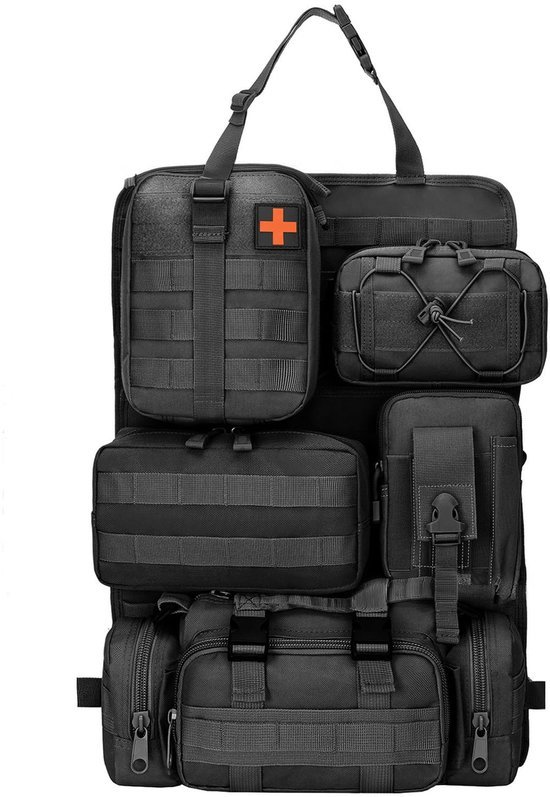 Ibenzoa® Waterdichte autostoelorganizer met afneembare tassen voor veelzijdige opslag