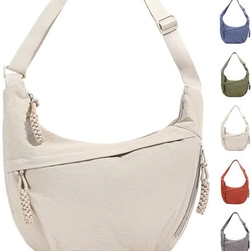 Ibenzoa® Stijlvolle en Praktische Halve Maan Schoudertas met Verstelbare Riem