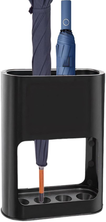 Unyqoos® Stijlvolle en functionele parapluhouder met vier vakken en lekbak