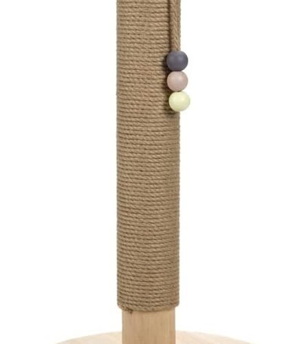 Unyqoos® Stijlvolle krabboom met speelballen voor katten in zandkleurig design
