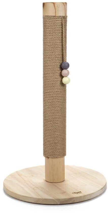 Unyqoos® Stijlvolle krabboom met speelballen voor katten in zandkleurig design