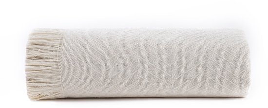 Unyqoos ® Veelzijdige Crèmekleurige Deken met Visgraatpatroon voor Bed en Bank, 125 x 180 cm Unyqoos ® Veelzijdige Crèmekleurige Deken met Visgraatpatroon voor Bed en Bank, 125 x 180 cm