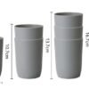 Ibenzoa® Set van vier veelzijdige kunststof bekers voor dagelijks gebruik en reizen Ibenzoa® Set van vier veelzijdige kunststof bekers voor dagelijks gebruik en reizen