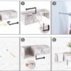 Unyqoos® Houten Toiletrolhouder Met Schuiflade En Wandplank Voor Badkamerdecoratie 37 x 17 x 14 cm Wit