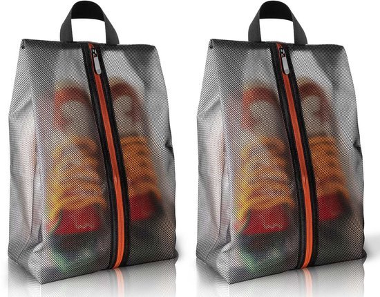 Unyqoos® Waterbestendige Schoenentassen Set van 2 met Handige Ritssluiting en Draaggreep voor Reizen en Opslag
