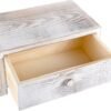 Unyqoos® Houten Toiletrolhouder Met Schuiflade En Wandplank Voor Badkamerdecoratie 37 x 17 x 14 cm Wit