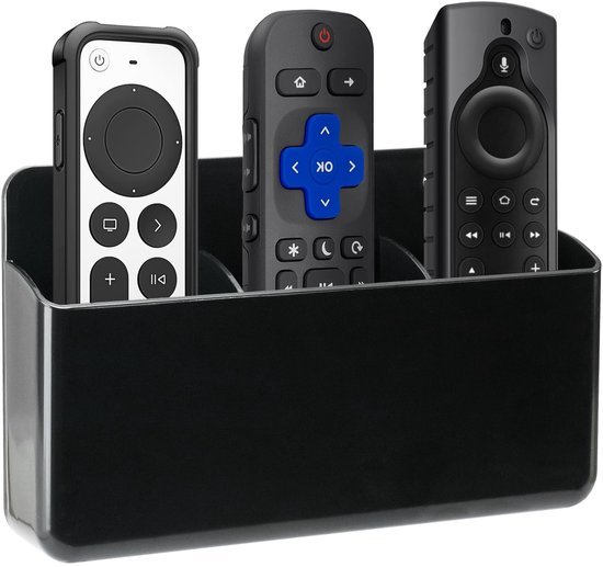 Unyqoos® Zelfklevende wandhouder met drie sleuven voor afstandsbedieningen en meer