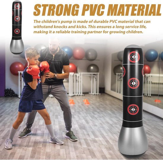 Unyqoos® Vrijstaande bokszak voor kinderen met handschoenen voor sporttraining Unyqoos® Vrijstaande bokszak voor kinderen met handschoenen voor sporttraining