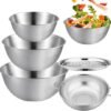 Unyqoos® Mengkommen set met roestvrijstalen zeef en multifunctionele rasp, perfect voor elke keuken