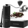 Unyqoos® Handmatige koffiemolen met 60 instelbare standen voor diverse zetmethoden, Zwart,