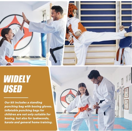 Unyqoos® Vrijstaande bokszak voor kinderen met handschoenen voor sporttraining Unyqoos® Vrijstaande bokszak voor kinderen met handschoenen voor sporttraining