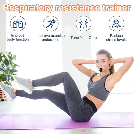 Unyqoos® Instelbare ademtrainer set voor longcapaciteit en spierversterking