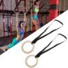 Unyqoos® Houten gymnastiekringen met verstelbare riemen voor veelzijdige lichaamstraining