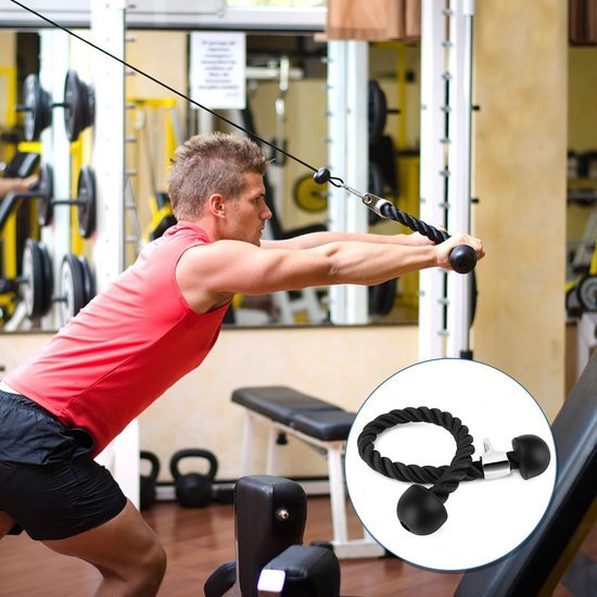 Unyqoos® Zwart trainingskoord van 27 inch voor veelzijdige fitnessoefeningen thuis en in de sportschool