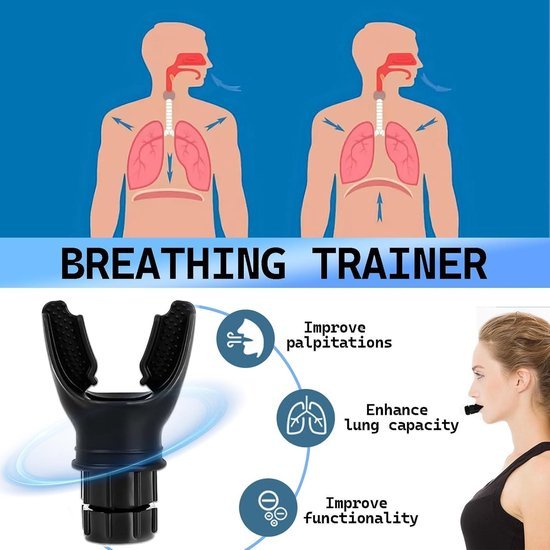 Unyqoos® Professionele longtrainer met instelbare weerstand voor ademhalingsoefeningen