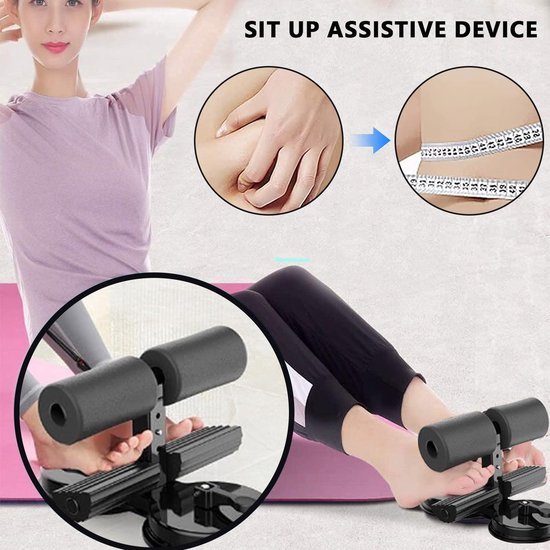Unyqoos® Compacte en verstelbare draagbare sit-up bar met hoge stabiliteit