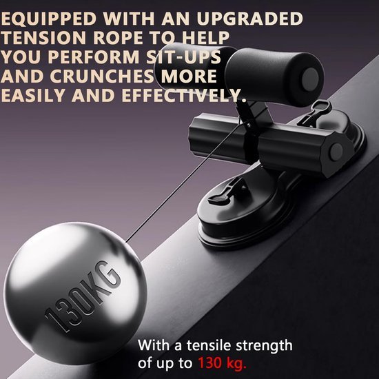 Unyqoos® Compacte en verstelbare draagbare sit-up bar met hoge stabiliteit