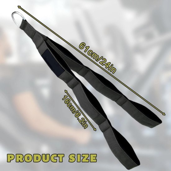 Unyqoos® Extra lang triceps touw voor veelzijdige krachttraining in de sportschool